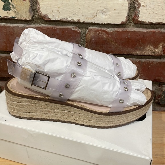 SCHUTZ Christiane Vinyl Studded Platform Wedge Sandal NIB - Picture 6 of 9